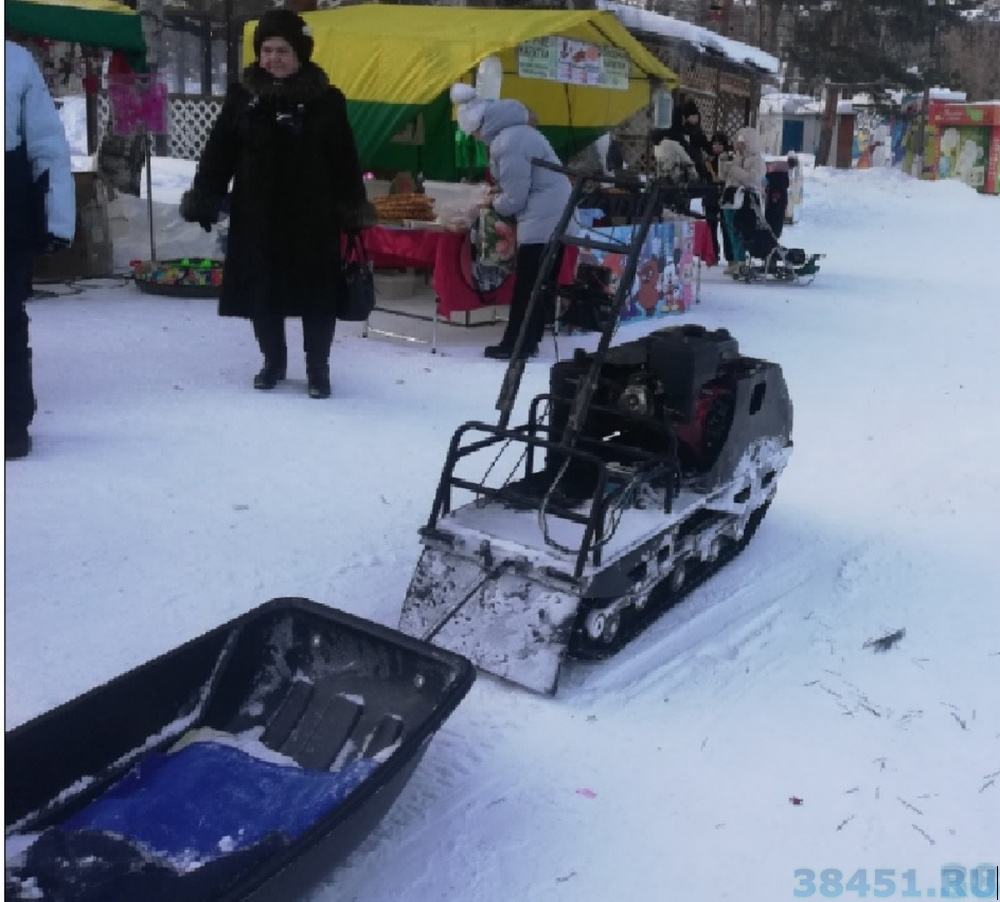Снегокат в парке